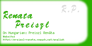 renata preiszl business card